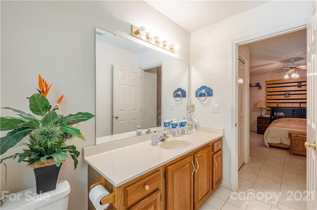 115 Banksridge Road Fort Mill, SC 29715 - Photo 23 of 29 a spacious bathroom with a sink a mirror and a potted plant