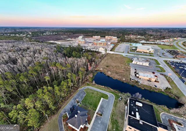 an aerial view of a city