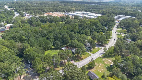 a view of a garden with a pathway