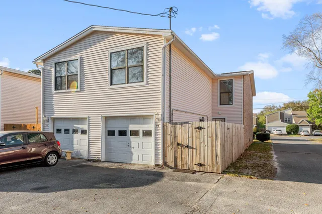 an aerial view of multiple house