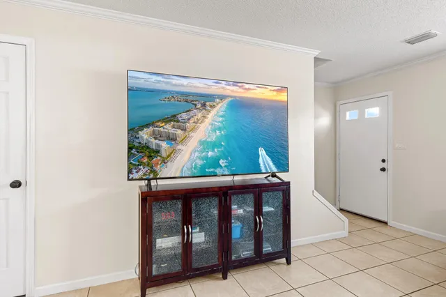 a view of a wooden door