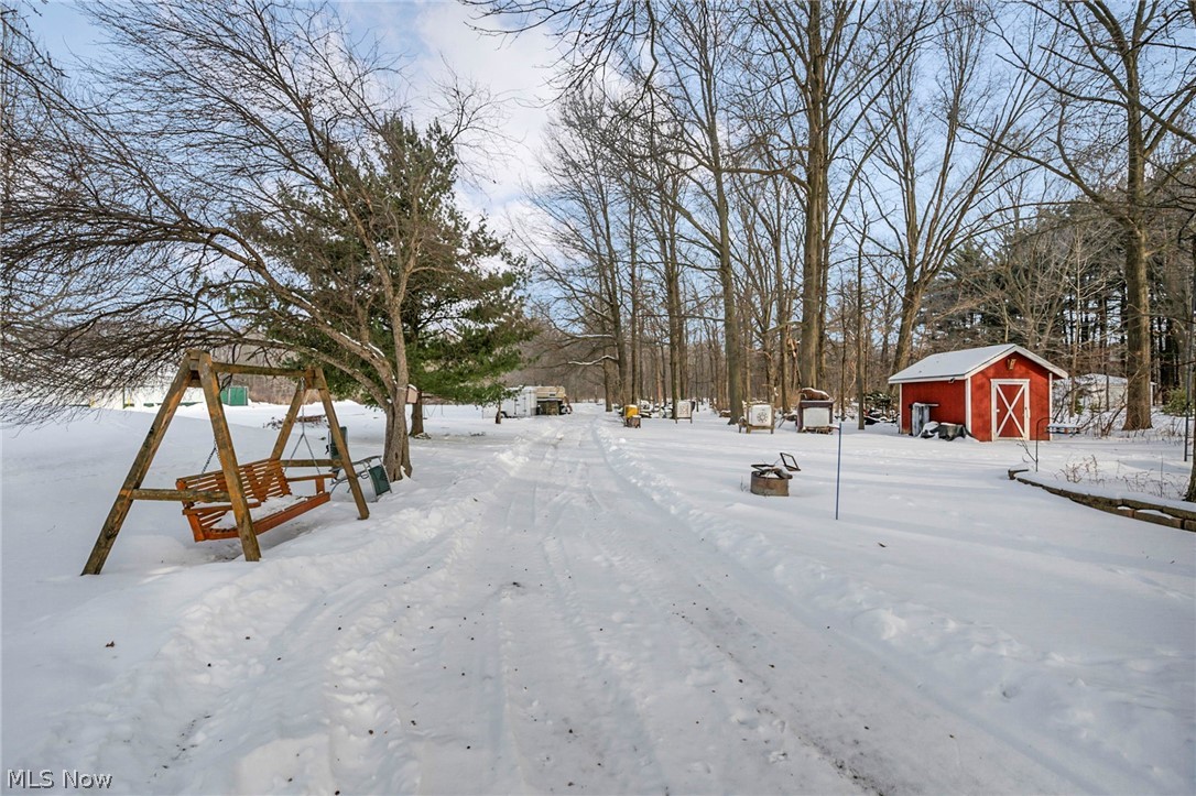 3830 Jerusalem Road Vermilion, OH 44089 - Photo 45 of 49 Yard covered in snow with a storage shed