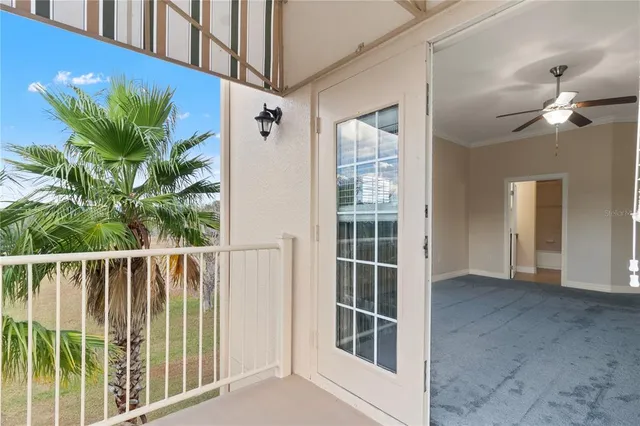 a view of a wooden door
