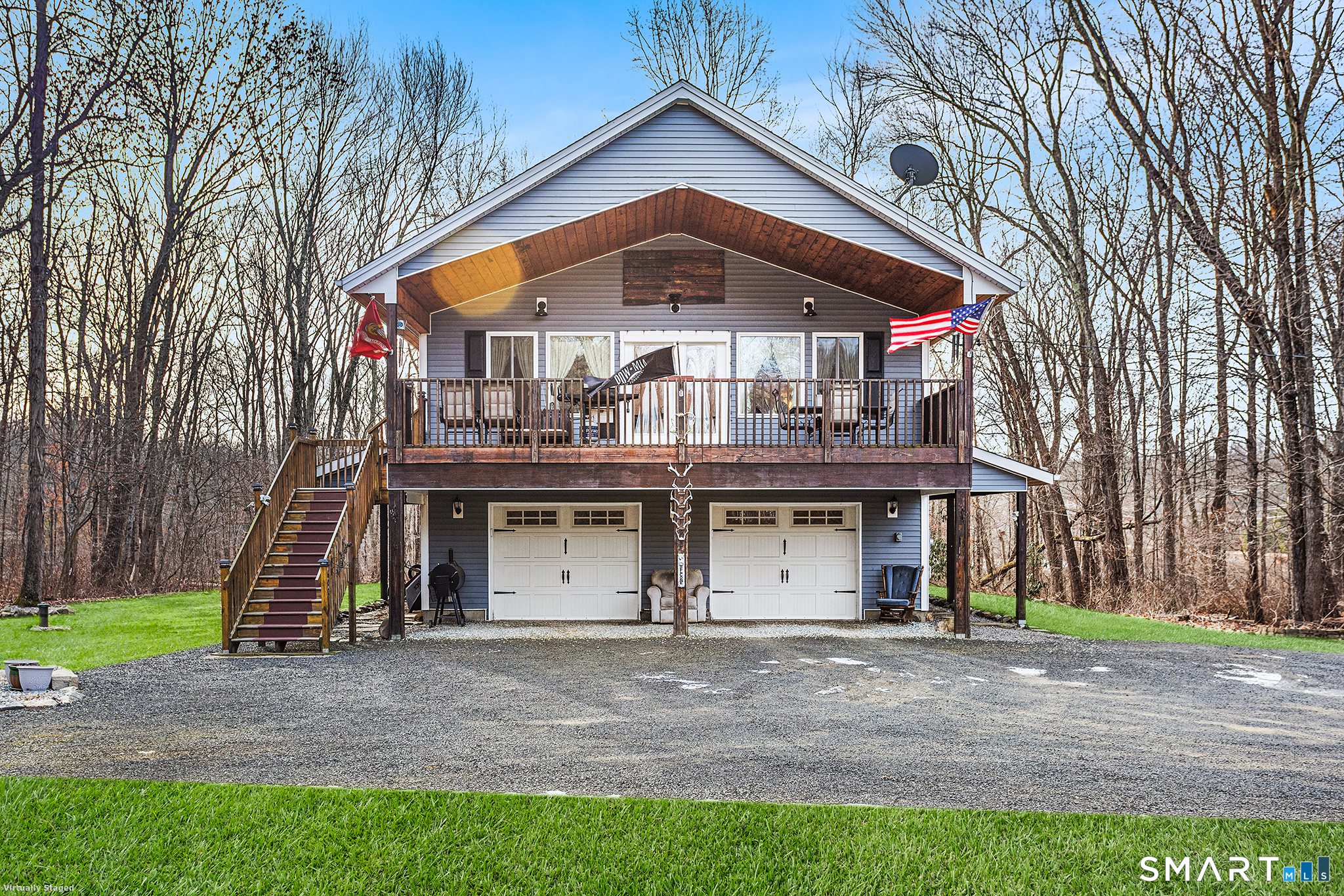 600 Woodtick Road Wolcott, CT 06716 - Photo 23 of 28 a view of a house with a yard balcony and seating area