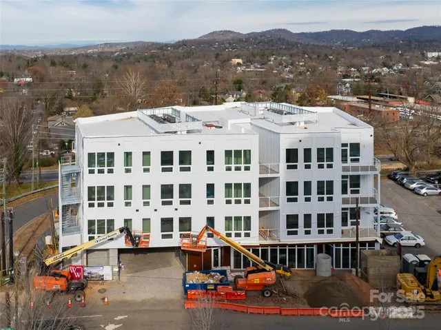 a city view with tall buildings