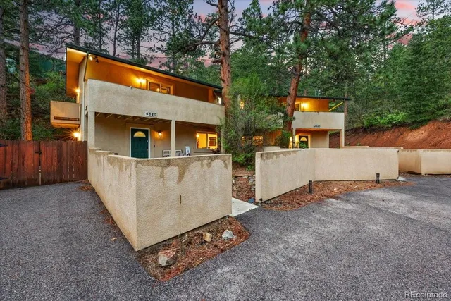 an outdoor view of old house