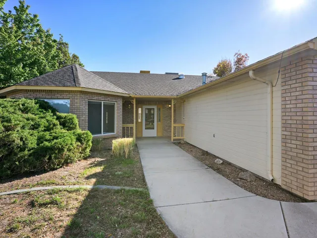 a view of a house with a patio