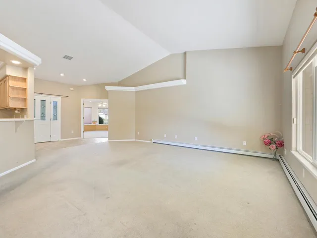 an empty room with a natural light