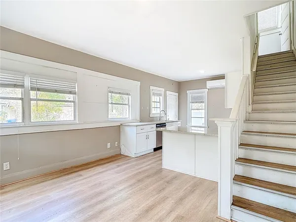 a view of a balcony with a window