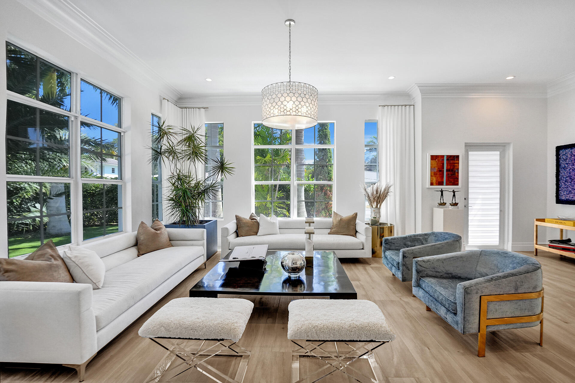 700 Northwest 6th Street Boca Raton, FL 33486 - Photo 4 of 40 a living room with furniture and a chandelier