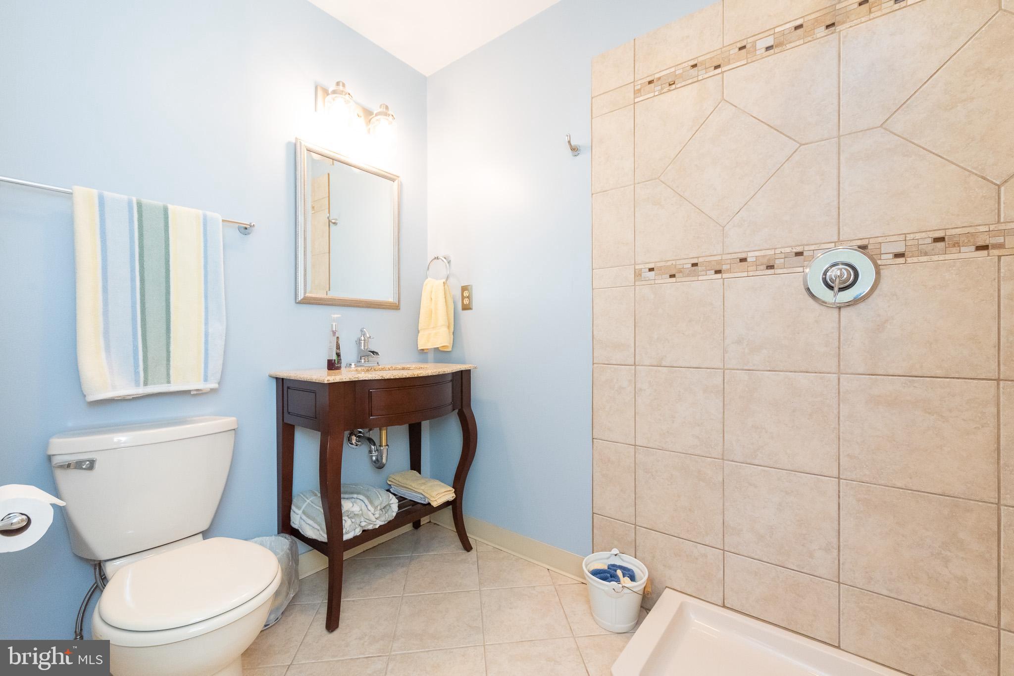 16550 Yeoho Road Sparks, MD 21152 - Photo 24 of 67 a bathroom with a toilet sink a mirror and shower