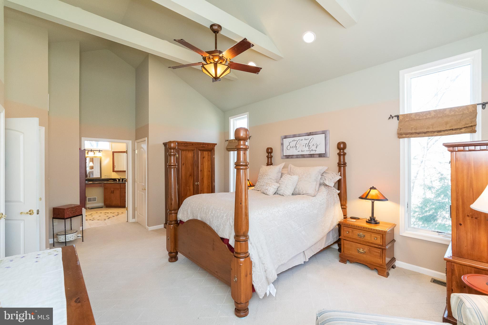 16550 Yeoho Road Sparks, MD 21152 - Photo 34 of 67 a bedroom with a bed and ceiling fan