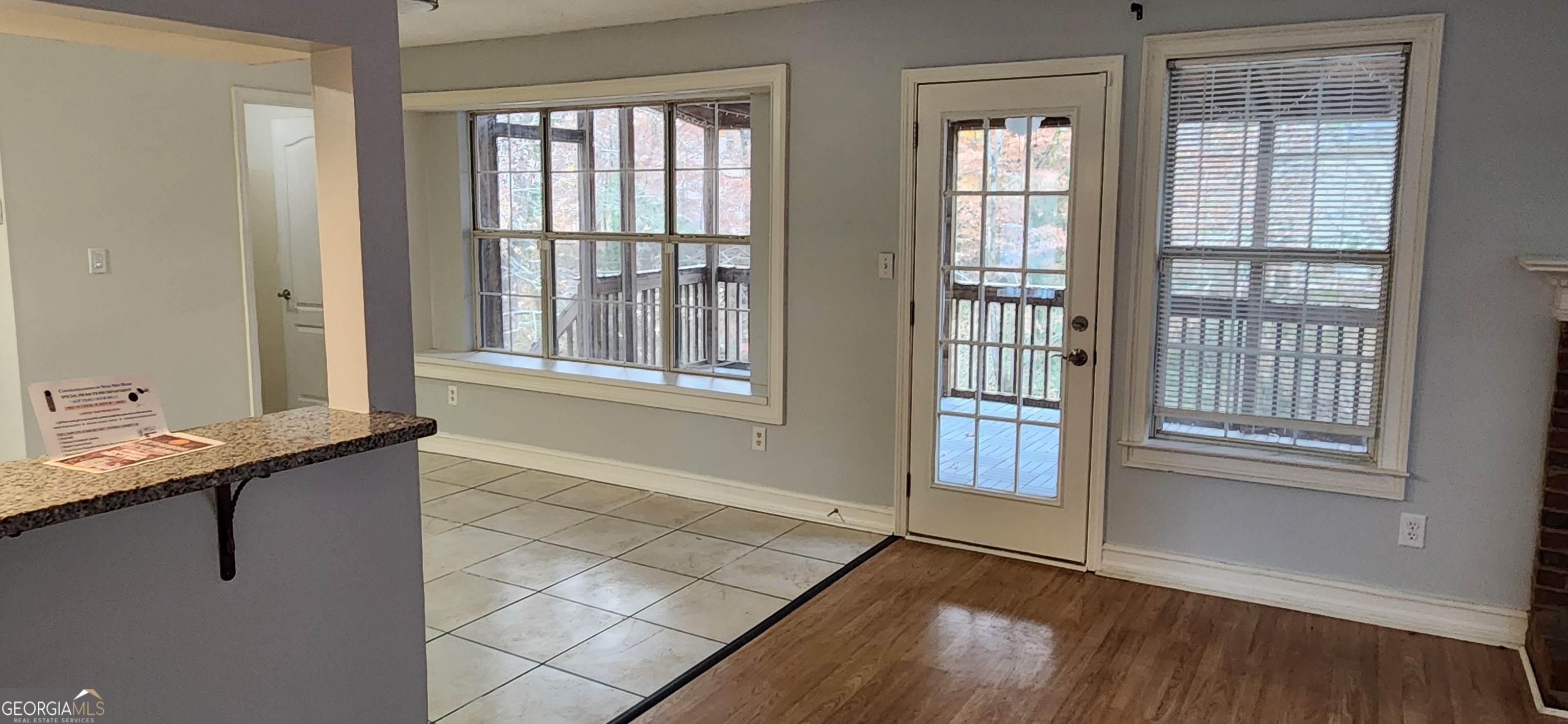 201 Reeves Creek Way Jonesboro, GA 30236 - Photo 6 of 30 Upstairs patio/deck entrance. Patio is screened and features mood lights for the night.
