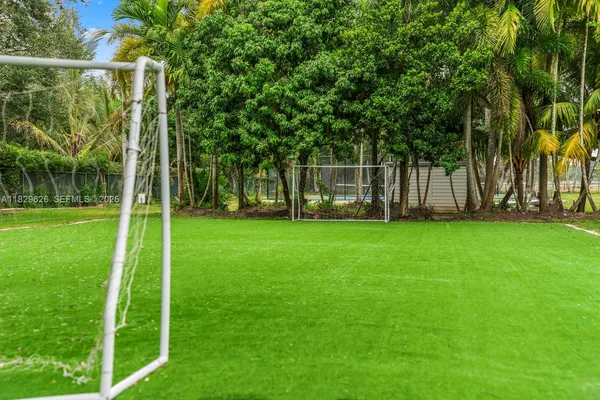 a outdoor view with a sitting space