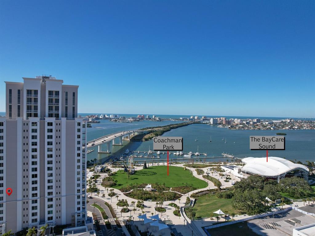 331 Cleveland Street, Unit 1101 Clearwater, FL 33755 - Photo 2 of 77 a view of a lake with a building in the background