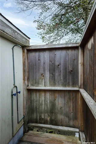 a close view of wooden door