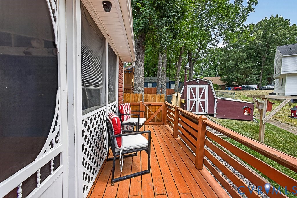 118 Wenatchee Road North Chesterfield, VA 23236 - Photo 23 of 34 Deck off the Screened In Porch