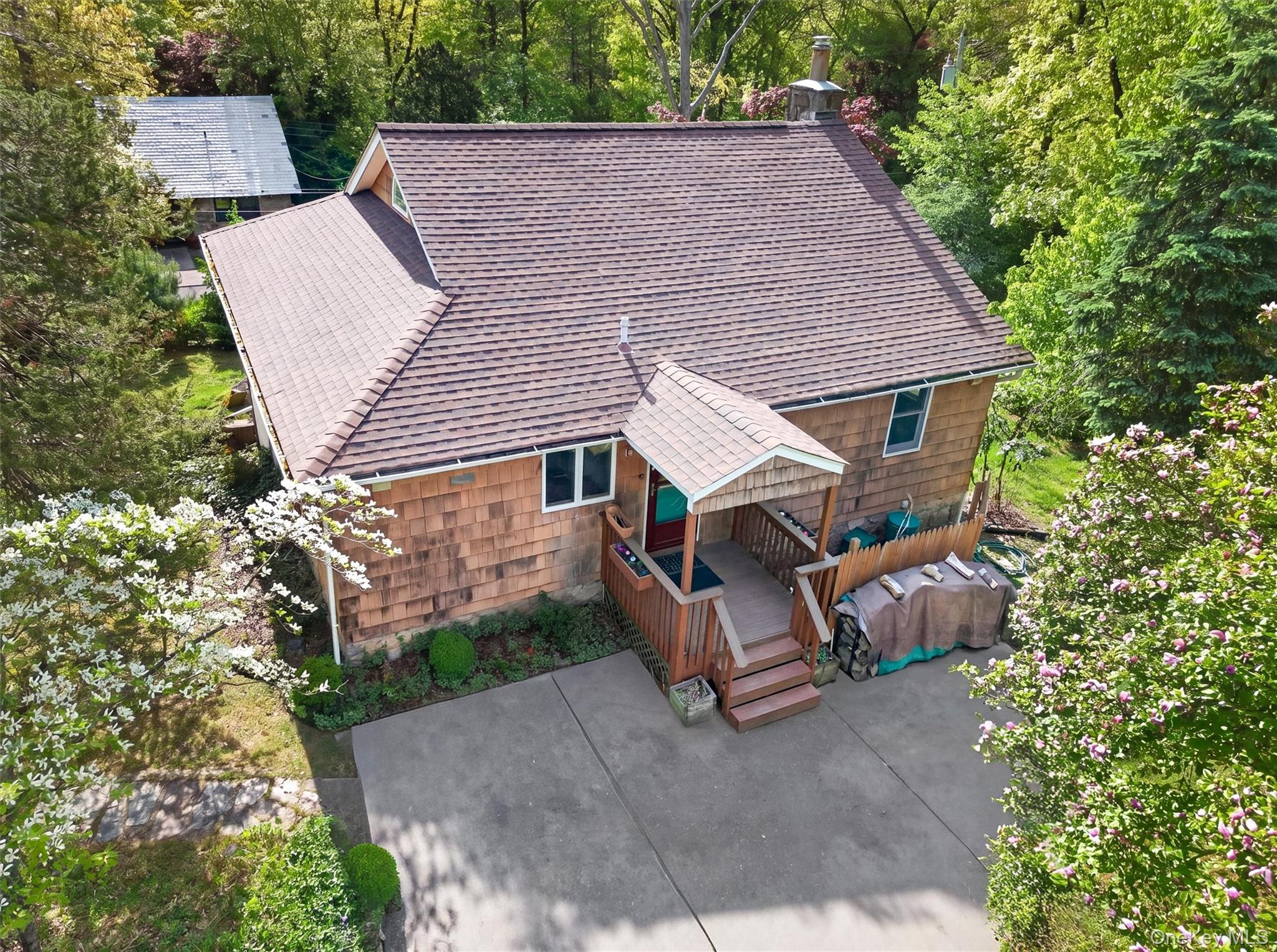 Aerial view of house