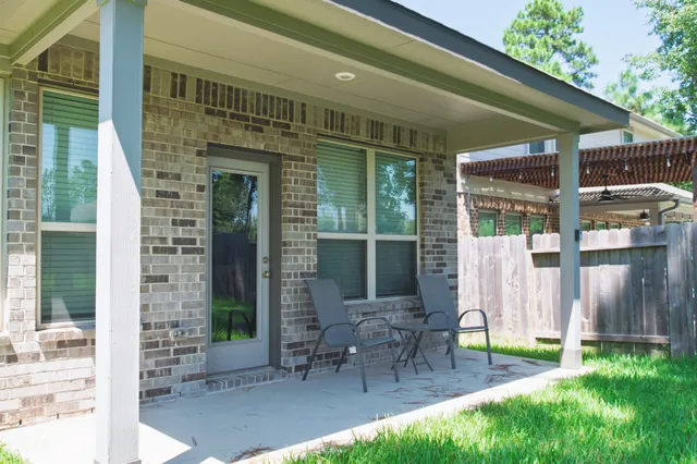 a view of swimming pool with yard