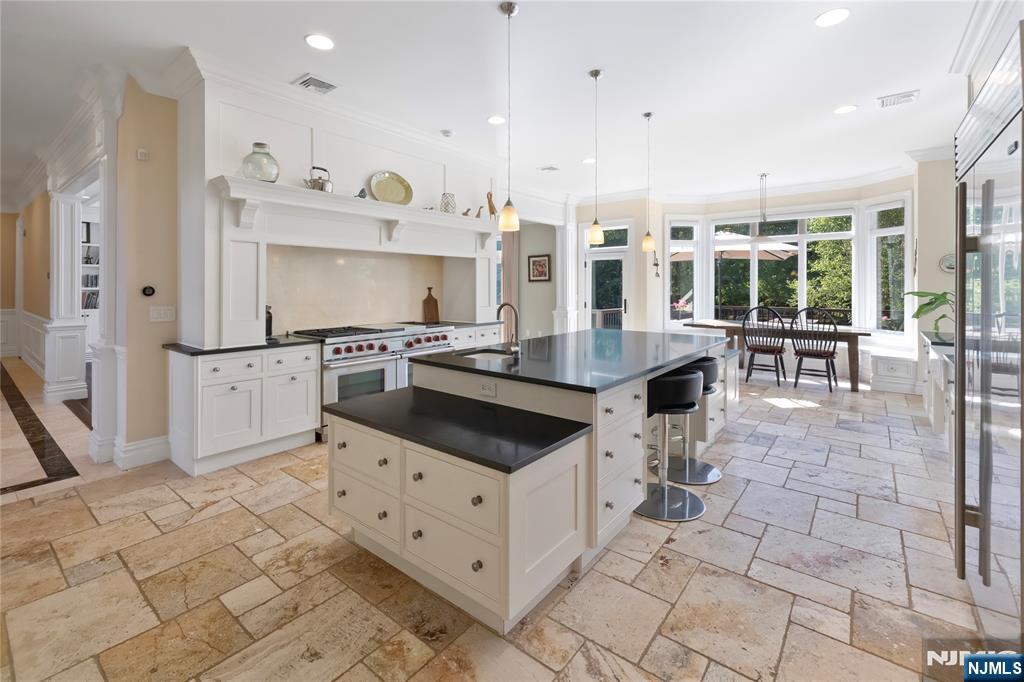 417 Rte 9W Alpine, NJ 07620 - Photo 11 of 50 a kitchen with a stove a sink and a refrigerator