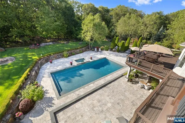 a view of a yard with an outdoor space
