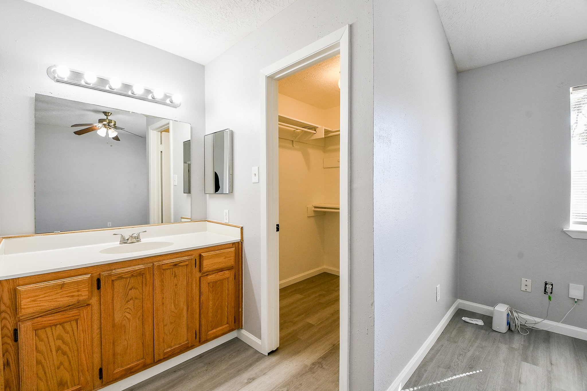 4719 Brownfields Drive Houston, TX 77066 - Photo 6 of 20 a bathroom with a sink and a mirror