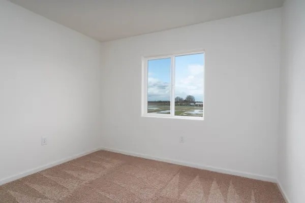 an empty room with a window