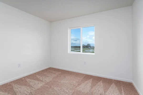 an empty room with a window