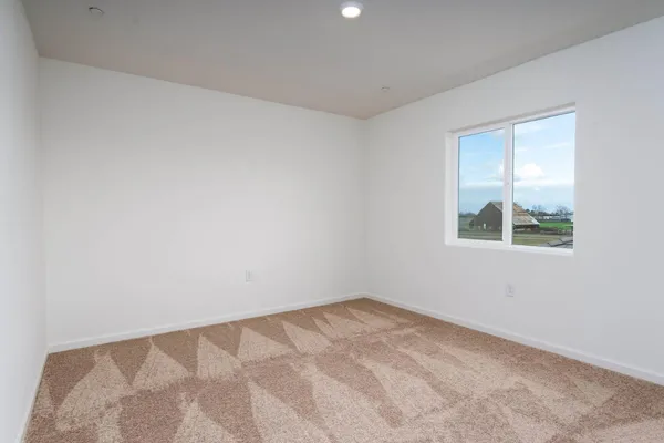 an empty room with a window