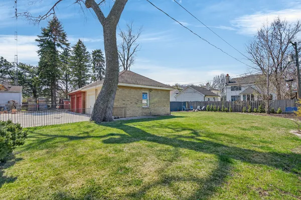 a house view with a garden space
