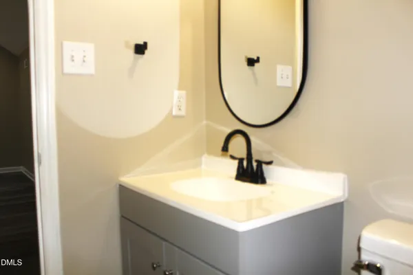 a close view of a sink in a bathroom