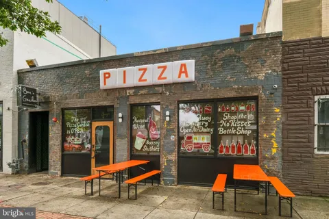 a area with an outdoor seating