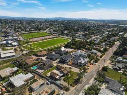 an aerial view of multiple house