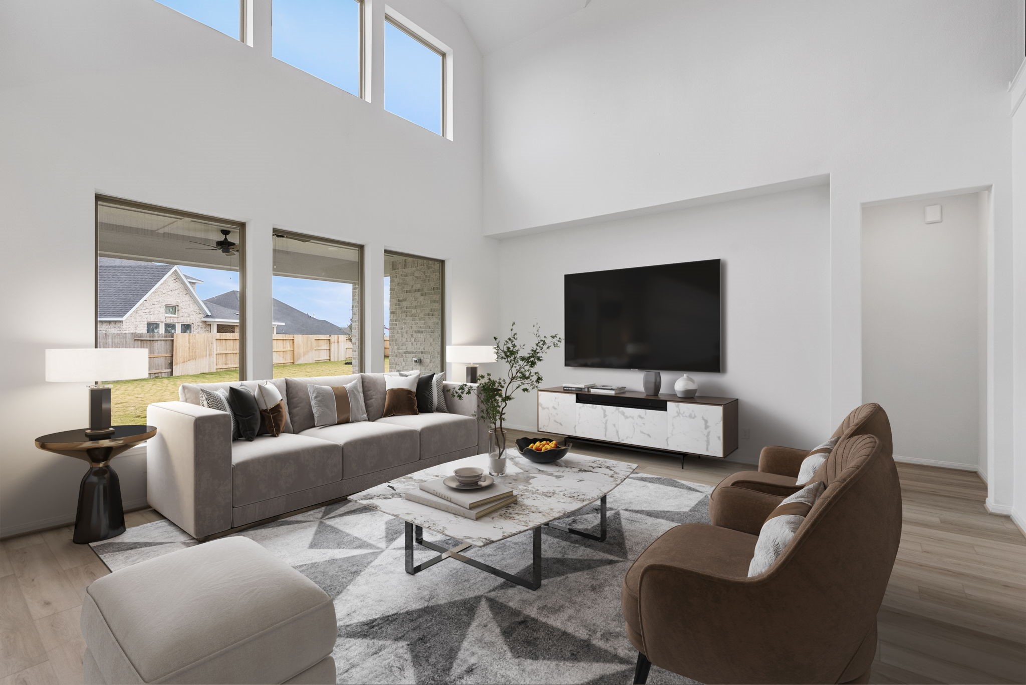 18810 Forested Street Manvel, TX 77578 - Photo 11 of 35 a living room with furniture and a flat screen tv