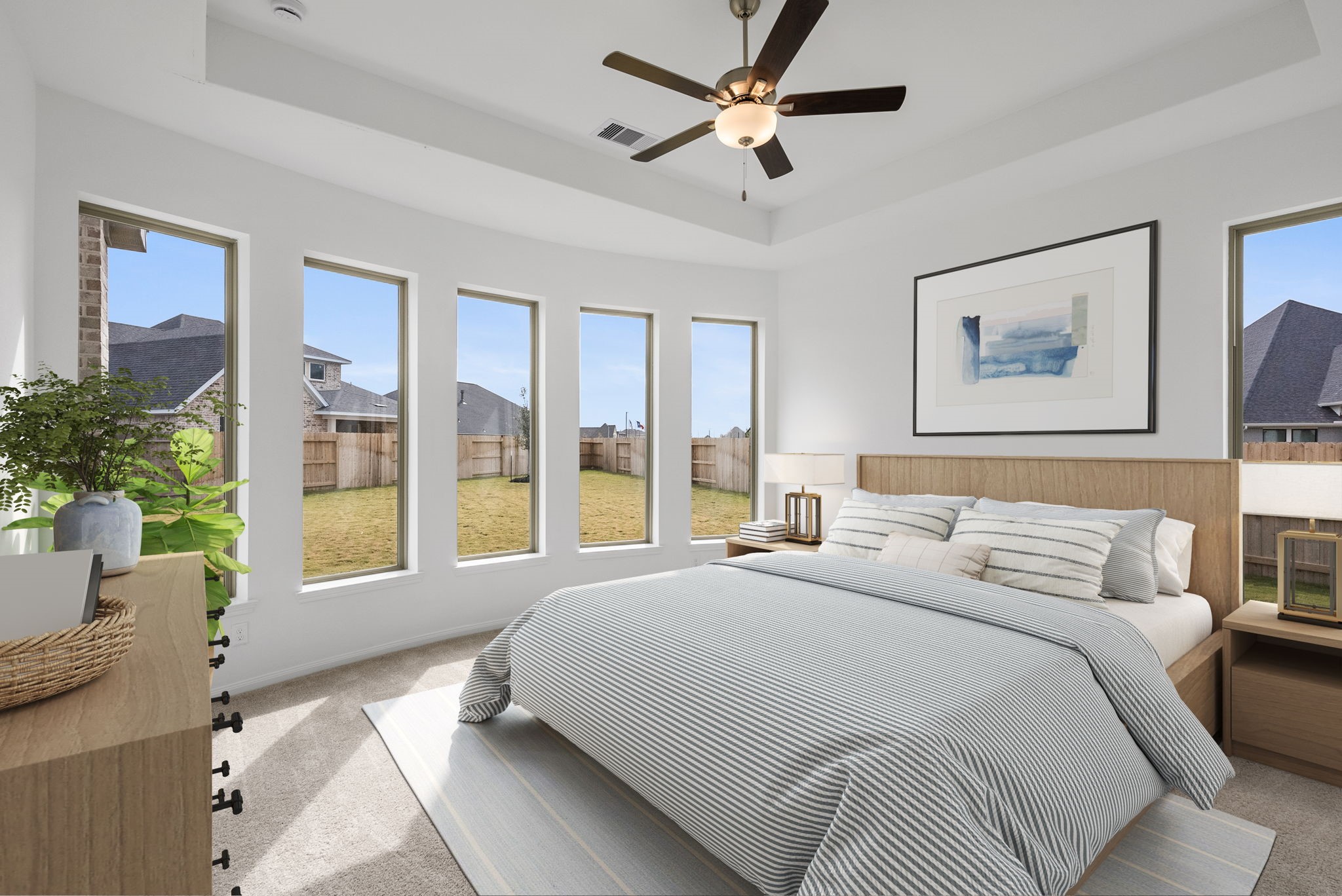 18810 Forested Street Manvel, TX 77578 - Photo 21 of 35 a bedroom with a large bed and a large window