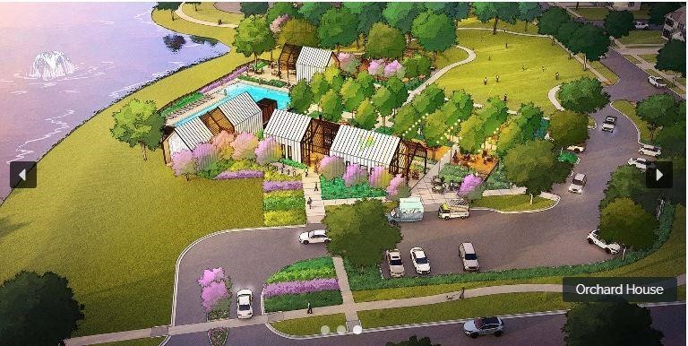 18810 Forested Street Manvel, TX 77578 - Photo 34 of 35 an aerial view of a pool patio chairs and fire pit