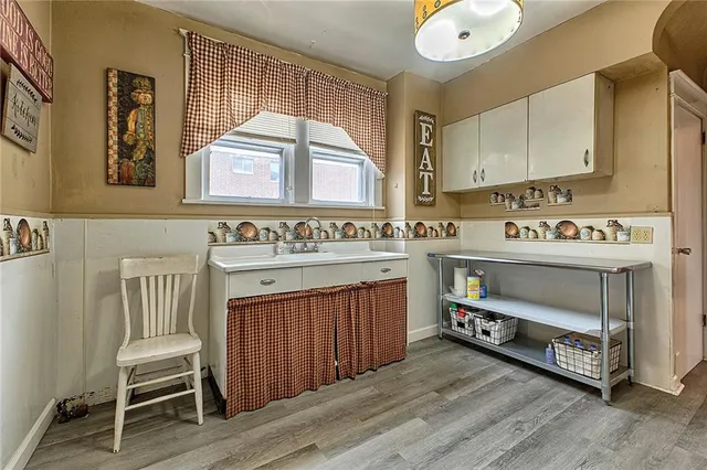 a utility room with a window dryer and washer