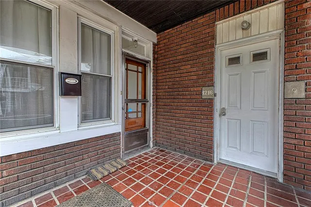a view of front door of house