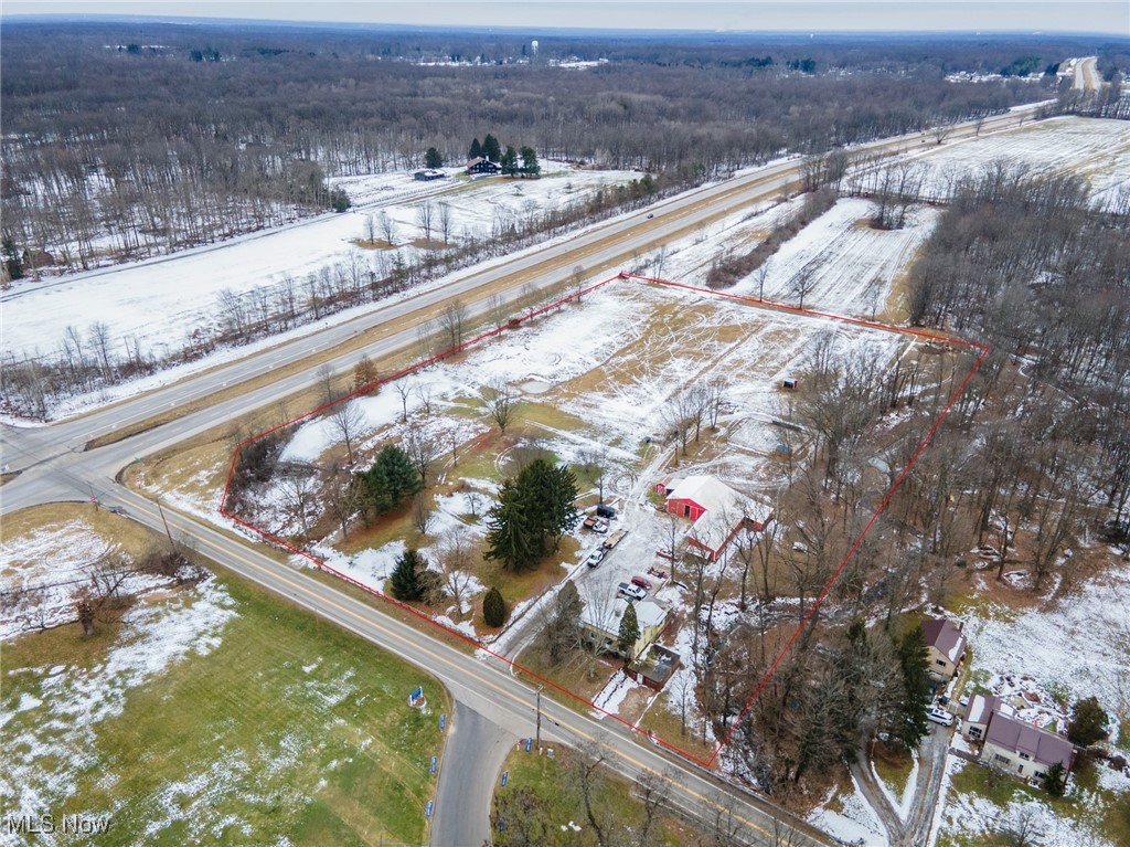 446 Warner Road Southeast Vienna, OH 44473 - Photo 6 of 32 View of snowy aerial view
