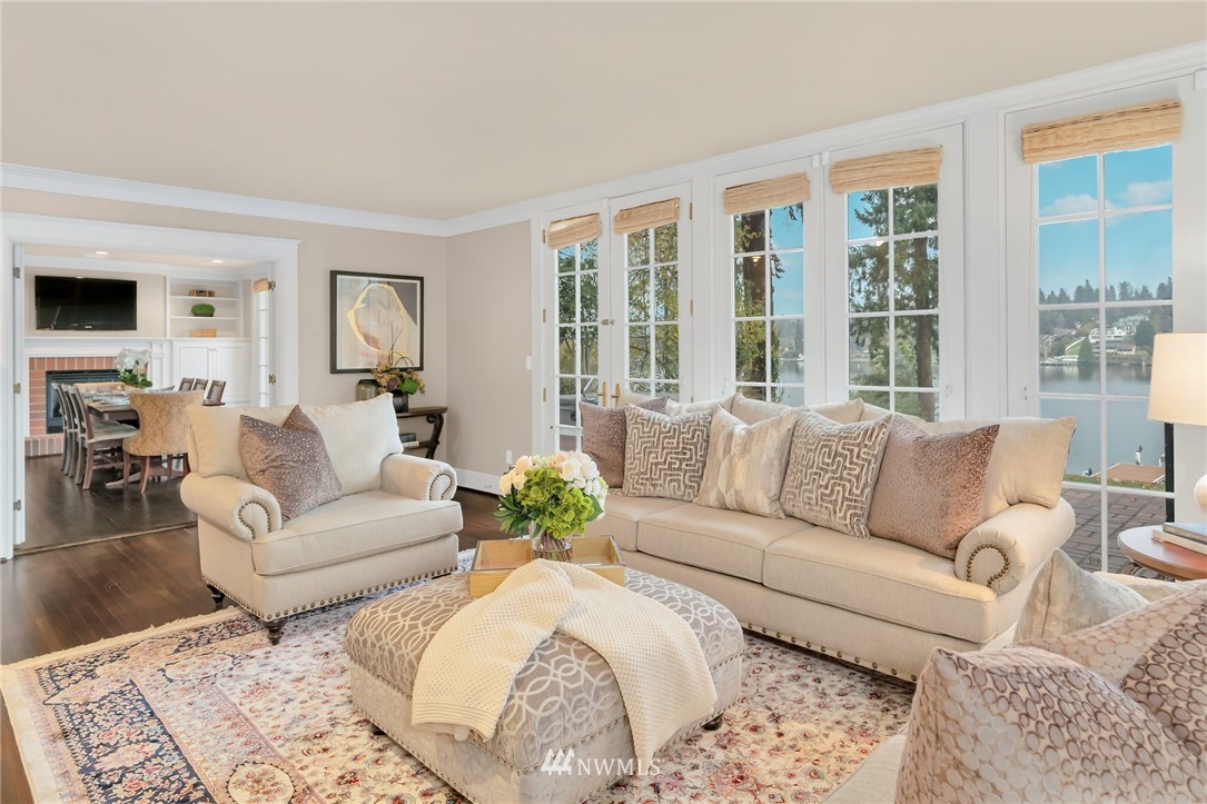 3808 Hunts Point Road Hunts Point, WA 98004 - Photo 10 of 24 a living room with furniture and a large window