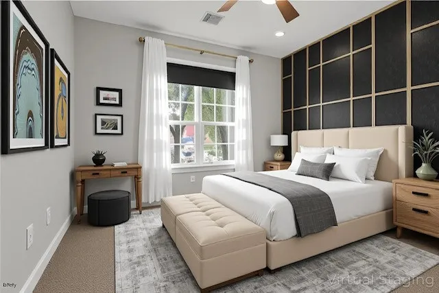 a living room with furniture and windows