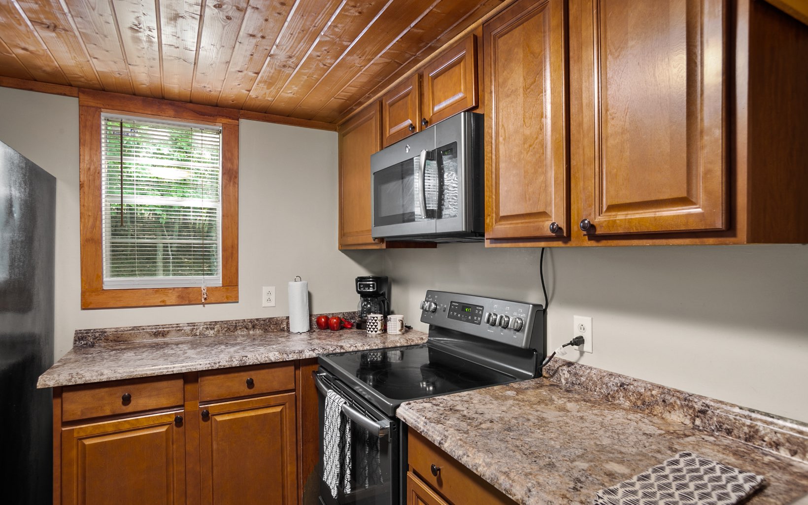 12 Rose Court Ellijay, GA 30540 - Photo 11 of 34 a kitchen with stainless steel appliances granite countertop a sink a stove and a microwave