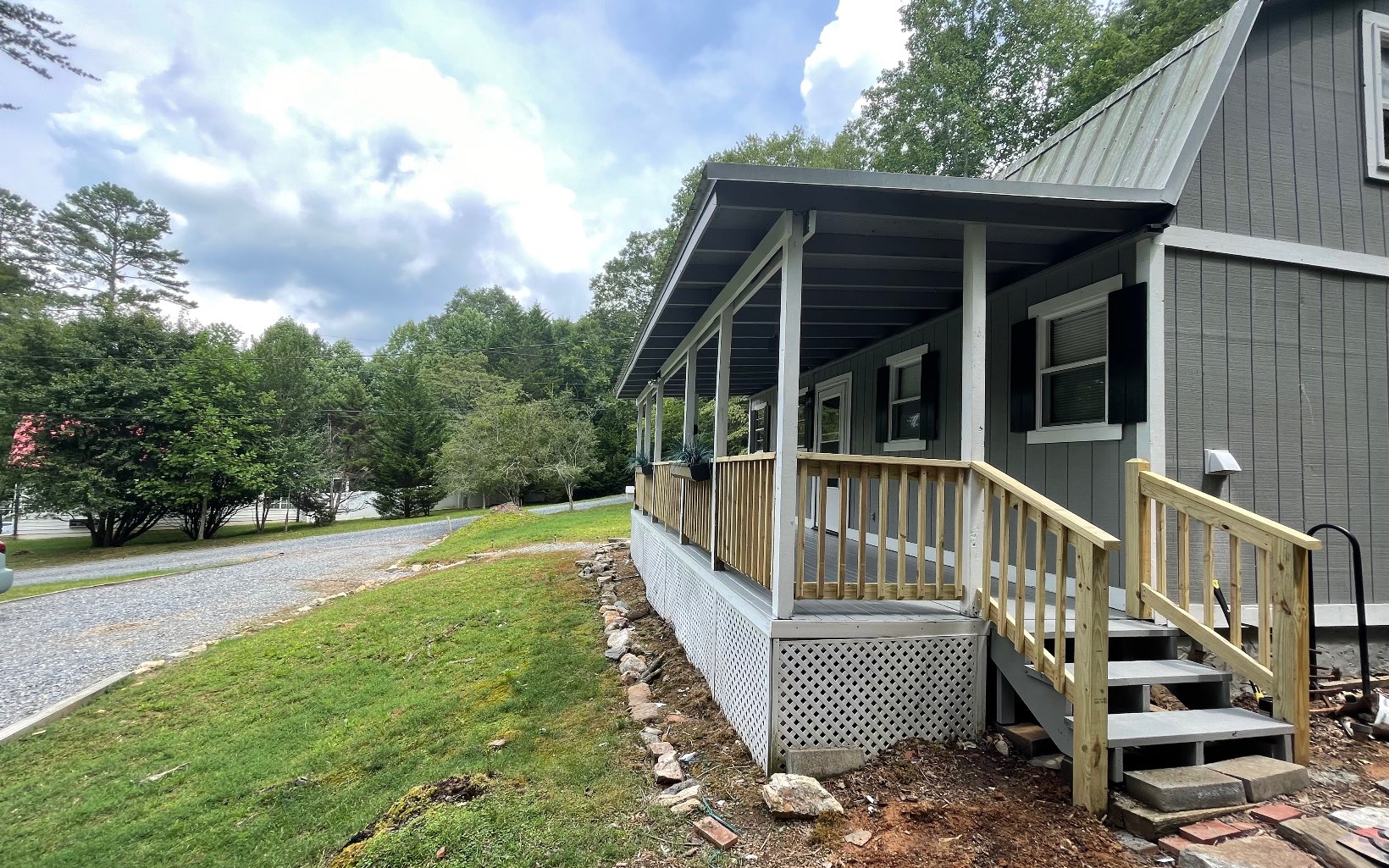 12 Rose Court Ellijay, GA 30540 - Photo 32 of 34 a view of balcony with deck and wooden stairs