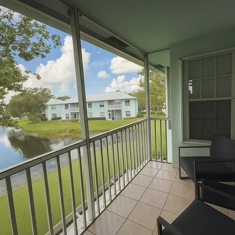 a view of city from a balcony