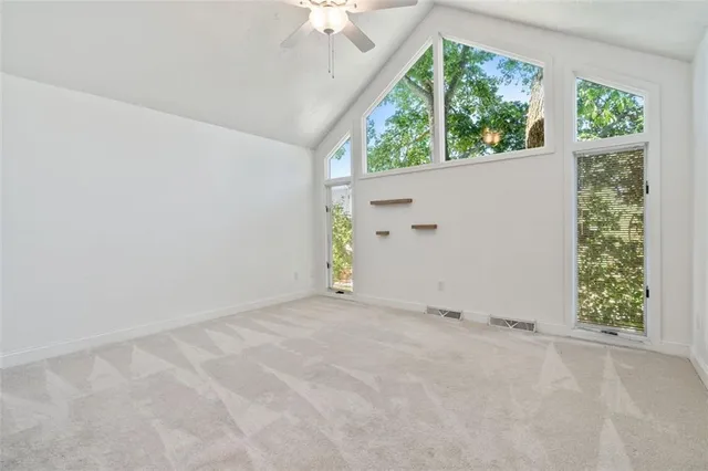 an empty room with a window