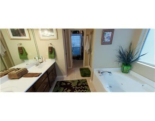 a bathroom with a sink a mirror and vanity