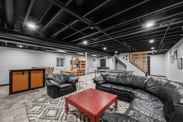 a room with gym equipment