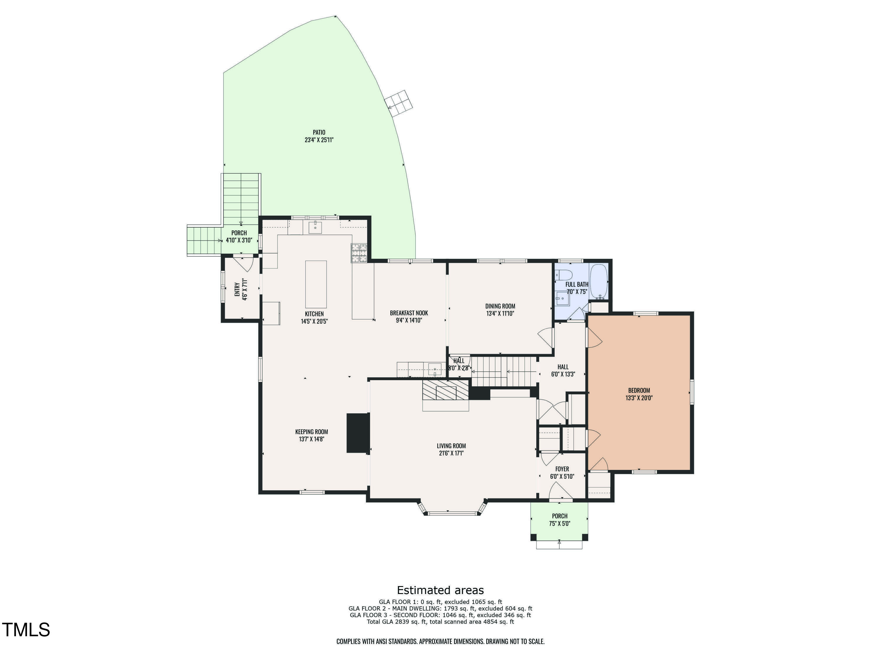 1606 Canterbury Road Raleigh, NC 27608 - Photo 73 of 75 First floor- Floorplan