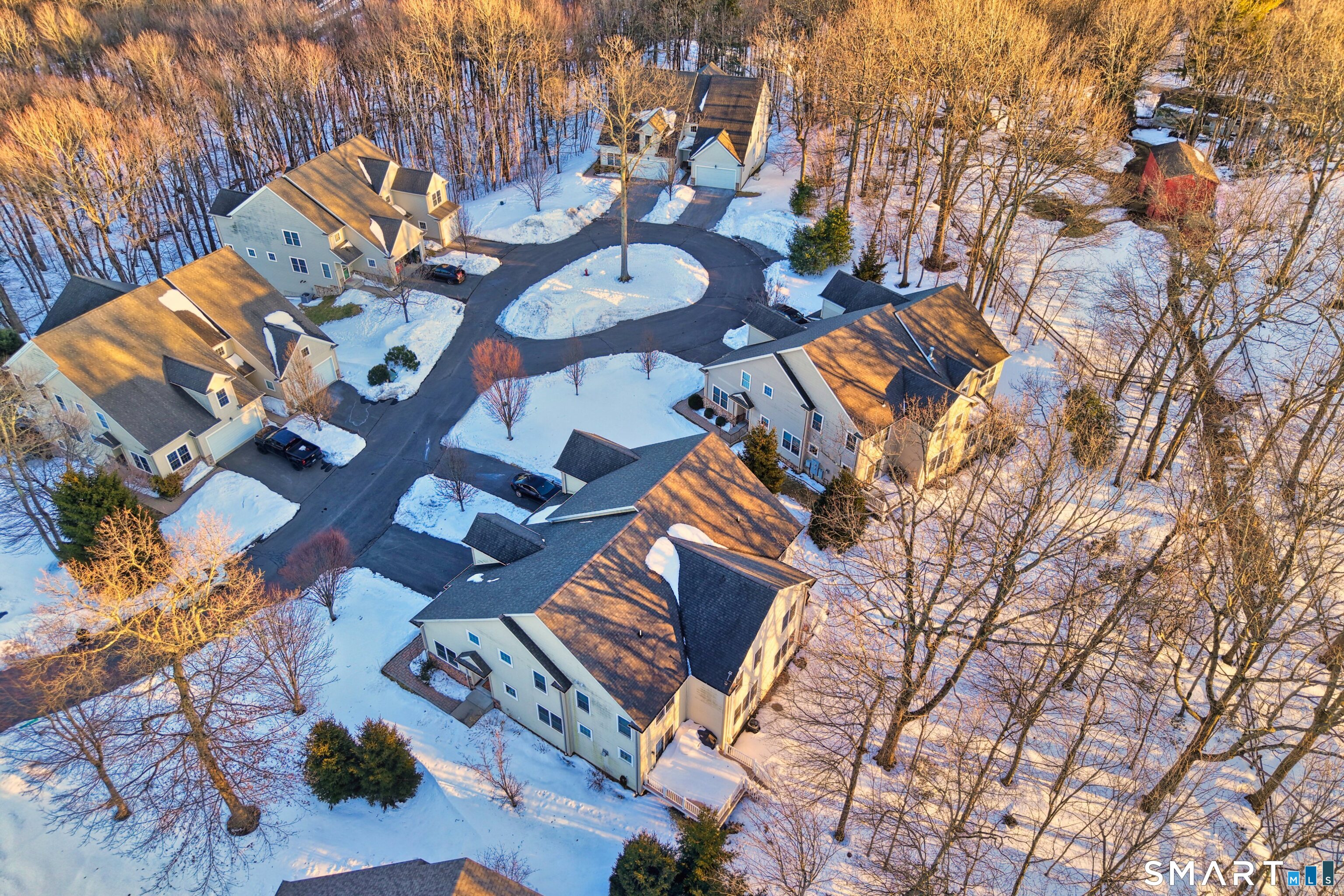 101 Turtlebrook Lane, Unit 101 Bristol, CT 06010 - Photo 18 of 48 an aerial view of multiple houses with yard