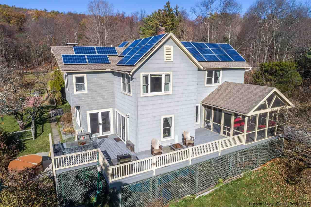 11 Sherman Road Woodstock, NY 12498 - Photo 17 of 19 a aerial view of a house with a yard and balcony